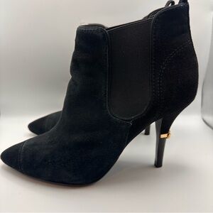 Tory Burch Black Suede Heeled Ankle Boots